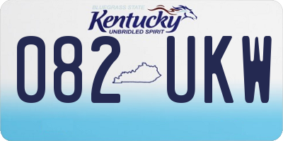 KY license plate 082UKW