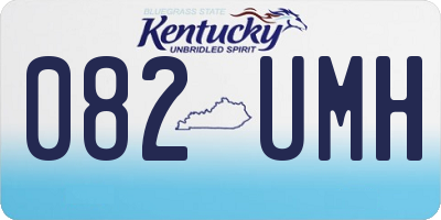 KY license plate 082UMH
