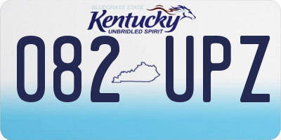 KY license plate 082UPZ