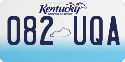 KY license plate 082UQA