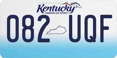 KY license plate 082UQF