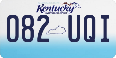 KY license plate 082UQI