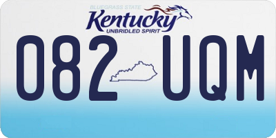 KY license plate 082UQM