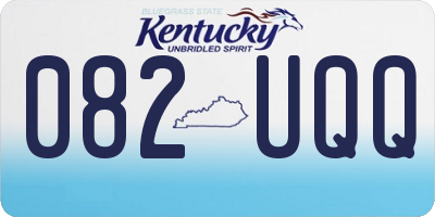 KY license plate 082UQQ