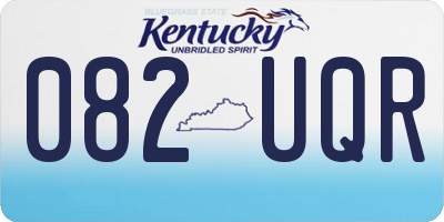 KY license plate 082UQR