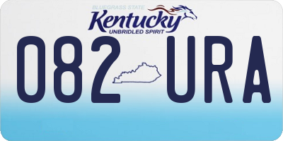 KY license plate 082URA