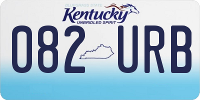 KY license plate 082URB