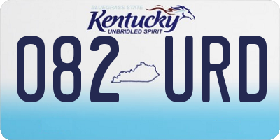 KY license plate 082URD