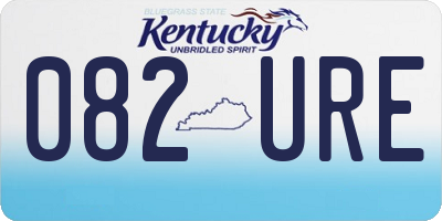 KY license plate 082URE