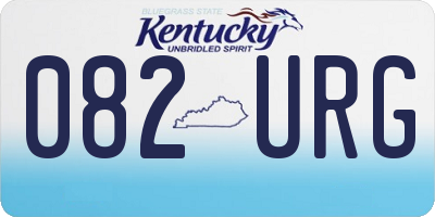 KY license plate 082URG