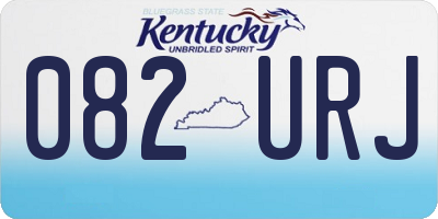 KY license plate 082URJ