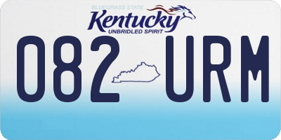 KY license plate 082URM