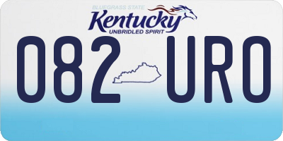 KY license plate 082URO