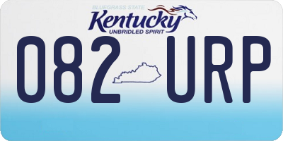 KY license plate 082URP