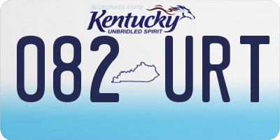 KY license plate 082URT