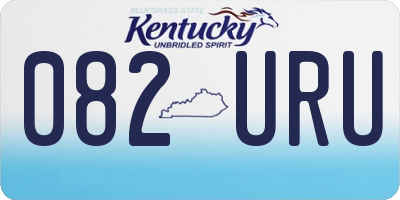 KY license plate 082URU