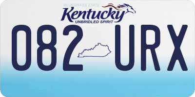 KY license plate 082URX