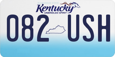 KY license plate 082USH