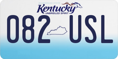 KY license plate 082USL