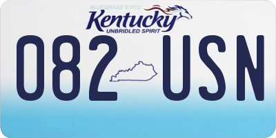 KY license plate 082USN