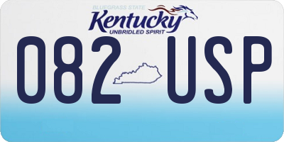 KY license plate 082USP