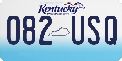 KY license plate 082USQ