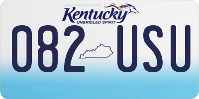 KY license plate 082USU
