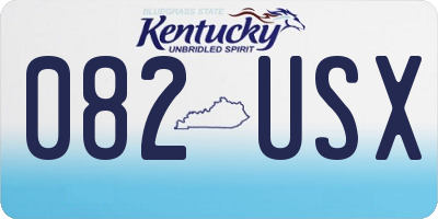 KY license plate 082USX