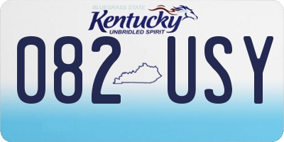 KY license plate 082USY