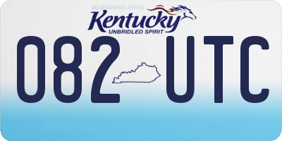 KY license plate 082UTC