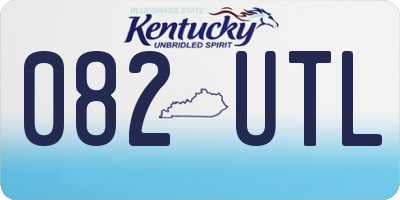 KY license plate 082UTL