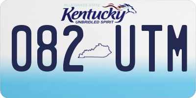 KY license plate 082UTM