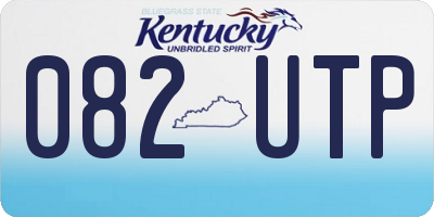 KY license plate 082UTP