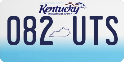 KY license plate 082UTS