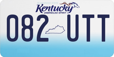 KY license plate 082UTT