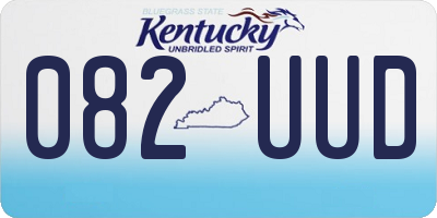KY license plate 082UUD