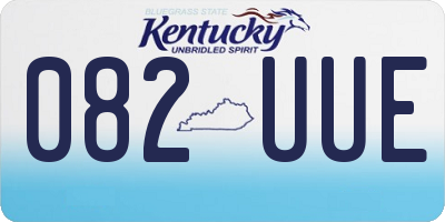 KY license plate 082UUE