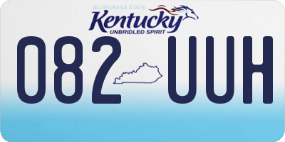 KY license plate 082UUH