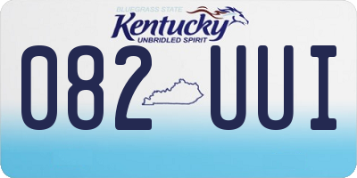 KY license plate 082UUI