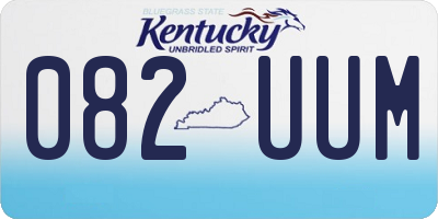 KY license plate 082UUM