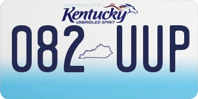 KY license plate 082UUP