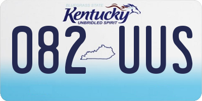 KY license plate 082UUS