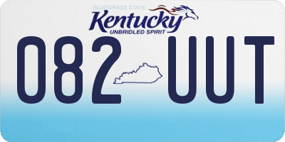 KY license plate 082UUT