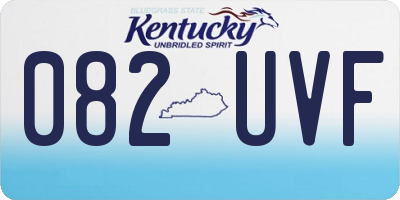 KY license plate 082UVF