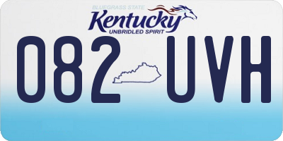 KY license plate 082UVH