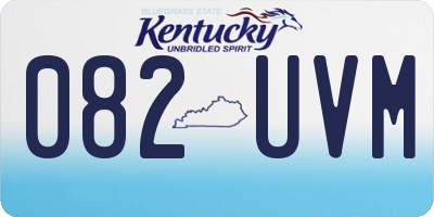 KY license plate 082UVM