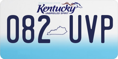 KY license plate 082UVP
