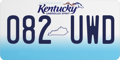 KY license plate 082UWD