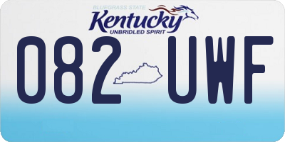 KY license plate 082UWF