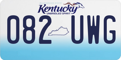 KY license plate 082UWG